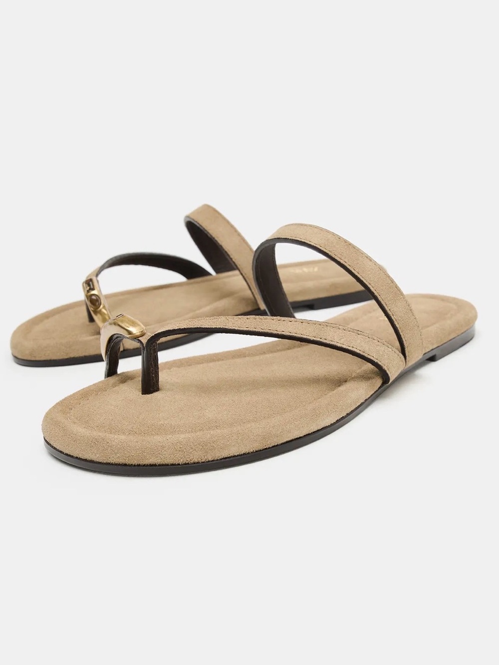 ZARA SUEDE FLAT SANDALS WITH APPLIQUÉ
SANDY BROWN
8. 39